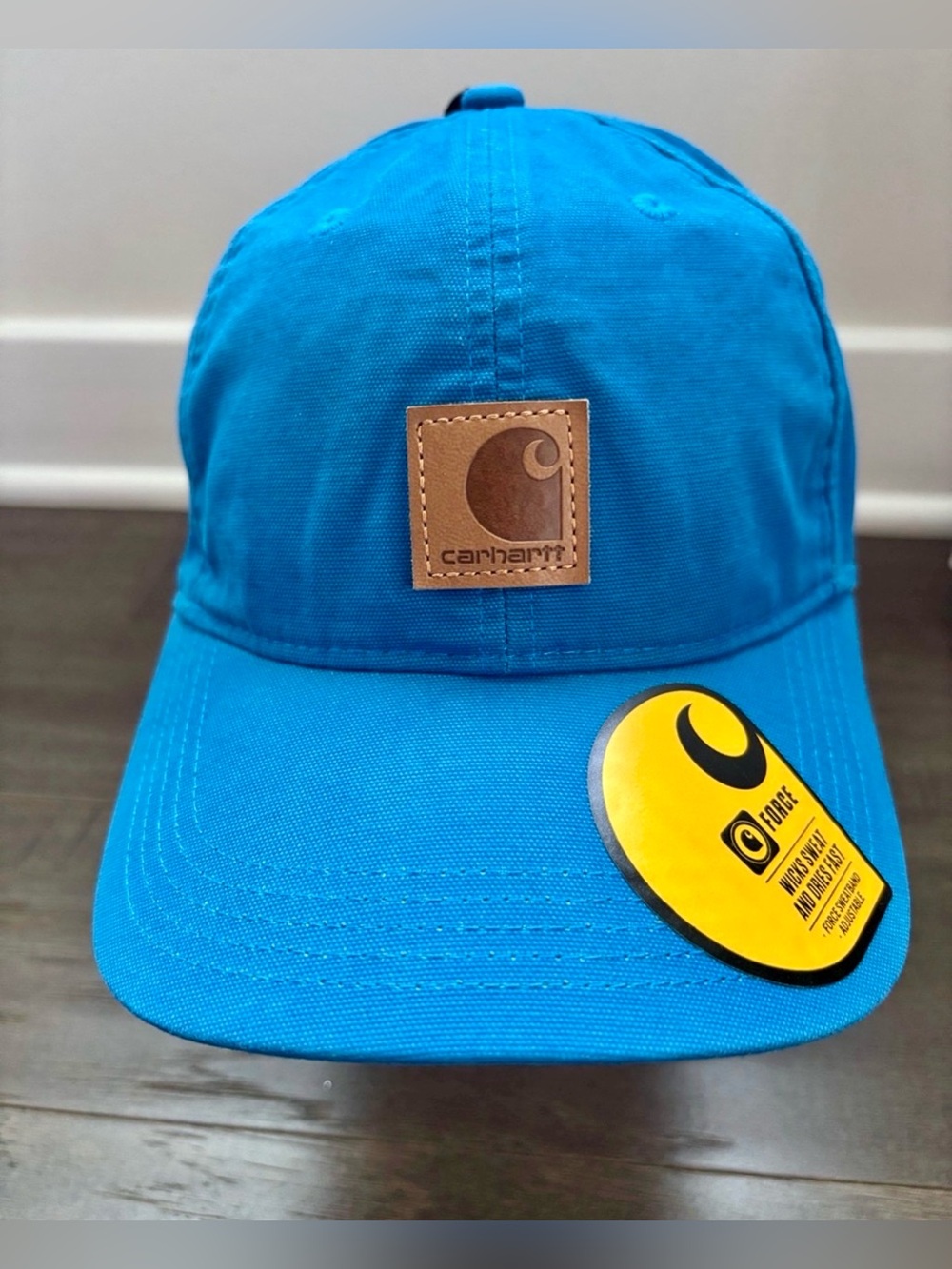 Carhartt Force Sweatband,Canvas 100% cotton,fast dry,hook/loop,leatherette patch